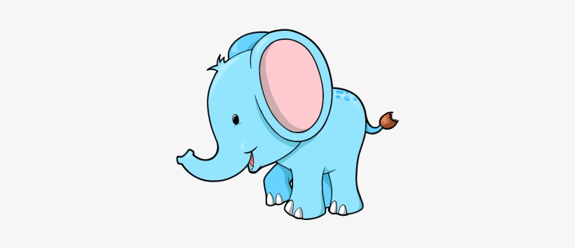 This One's For You Kid - Baby Blue Elephant Cartoon, transparent png #4132543