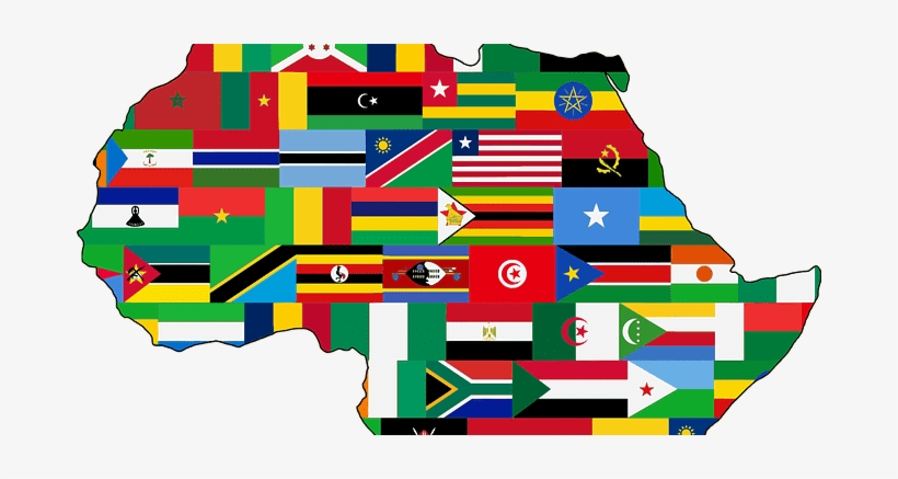 African Map With Flags, transparent png #4133155