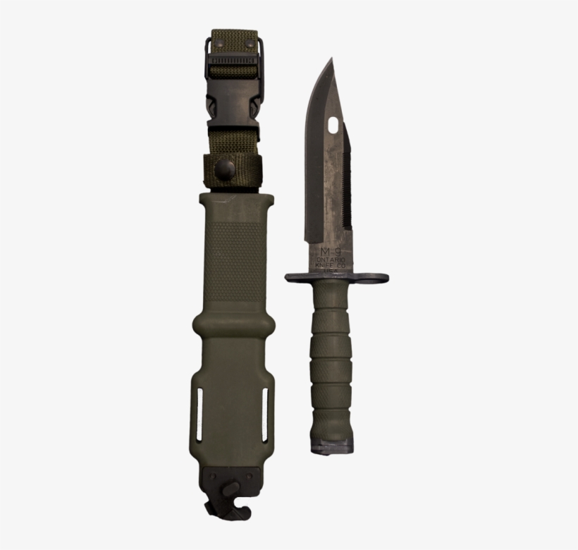 U - S - G - I - M9 Bayonet With Scabbard, Ontario, - Coleman's 507201 U.s. G.i. M9 Bayonet With Scabbard,, transparent png #4133576