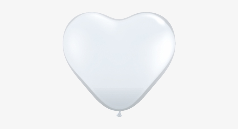 Globo Blanco En Forma De Corazon, transparent png #4133810