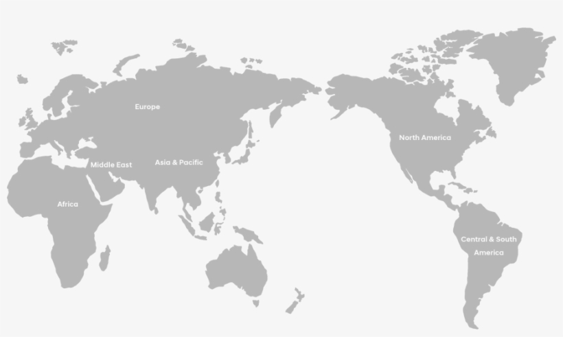 Csr Projects By Continent - Asia North America Map, transparent png #4133897