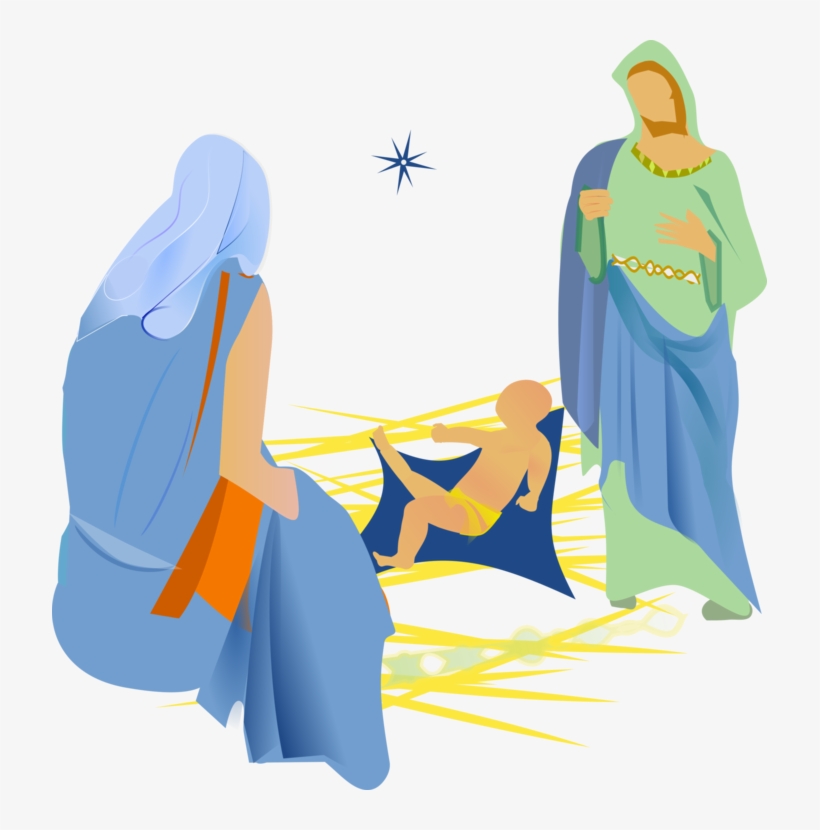 Nativity Scene Christmas Tree Church Nativity Of Jesus - Christmas Christian Png, transparent png #4134361