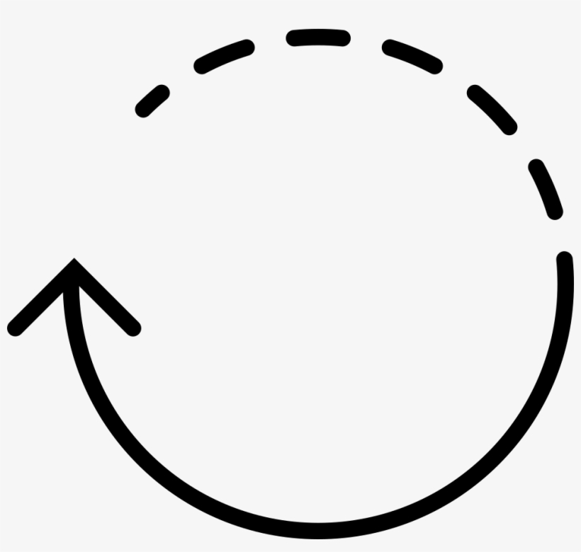 Circular Arrow With Dots - Circle Arrow Thin Png, transparent png #4134456