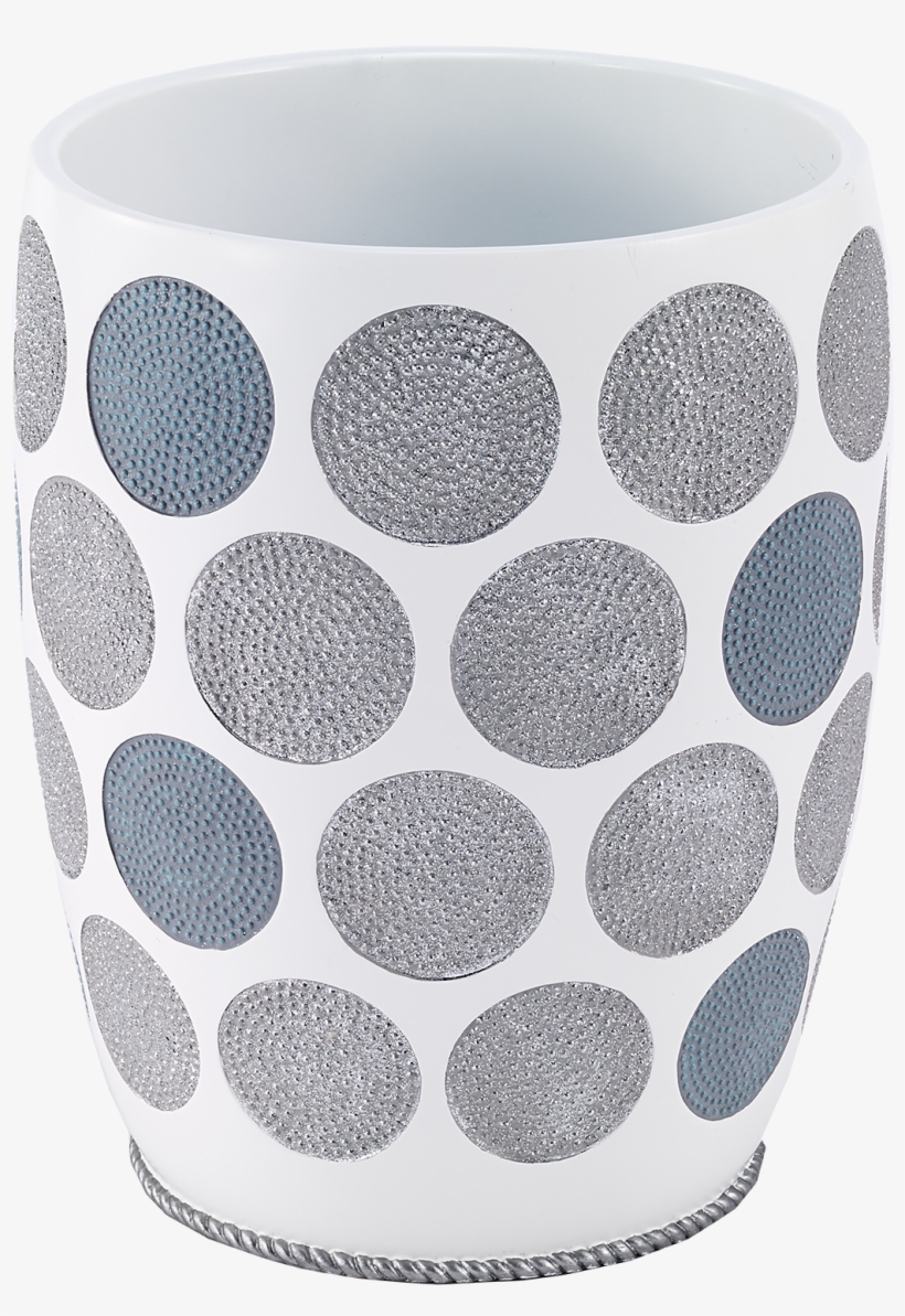 Dotted Circles Wastebasket - Avanti Linens Dotted Circles Waste Basket, transparent png #4134536