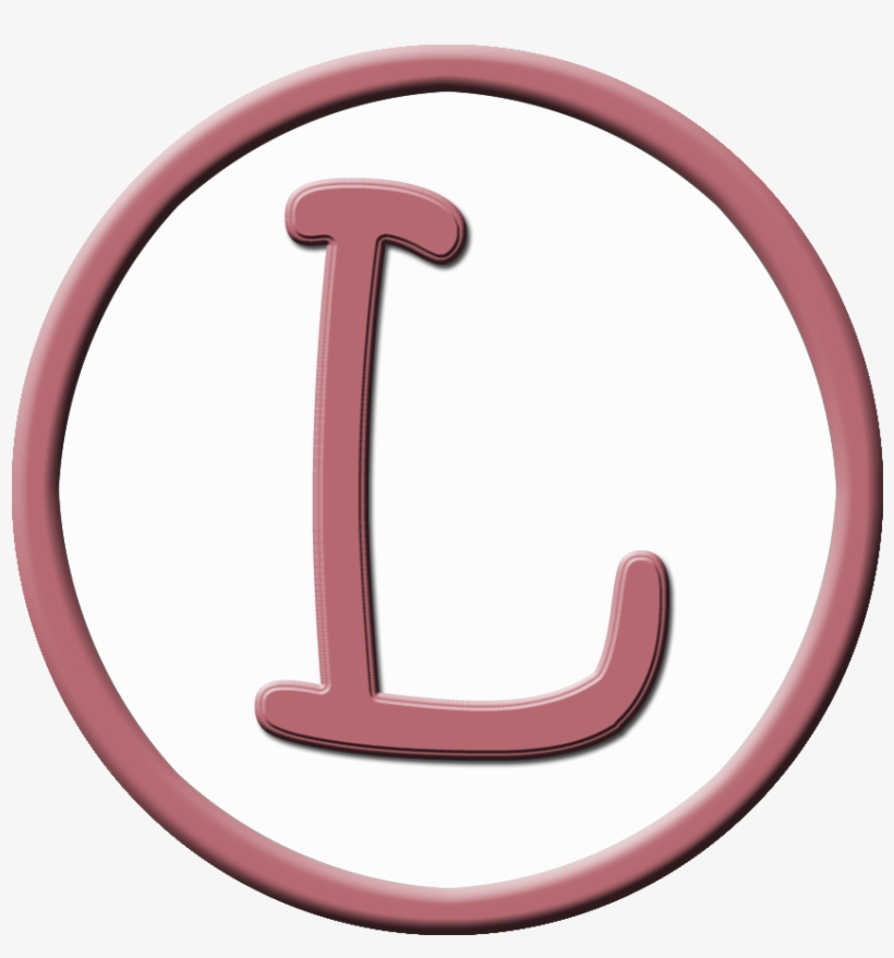 Free Rose Circle Capital Letter L Png Digital Scrapbook - T, transparent png #4134684