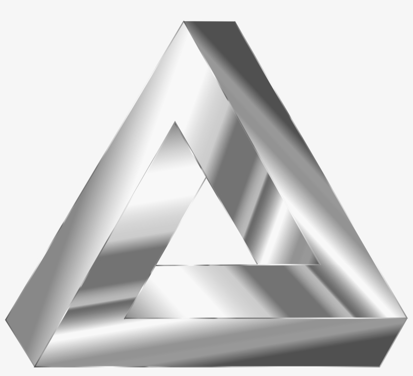 Big Image - Silver Penrose Triangle, transparent png #4134739