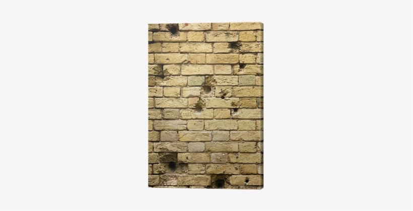 Bullet Holes In The Brick Wall Canvas Print • Pixers® - Gunshot Brick Wall, transparent png #4134790
