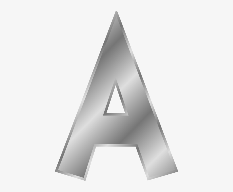 Silver Letter A Png, transparent png #4134791