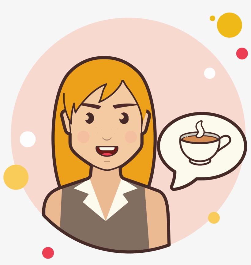 Girl And Coffee Cup Icon - Kid Question Png, transparent png #4135002