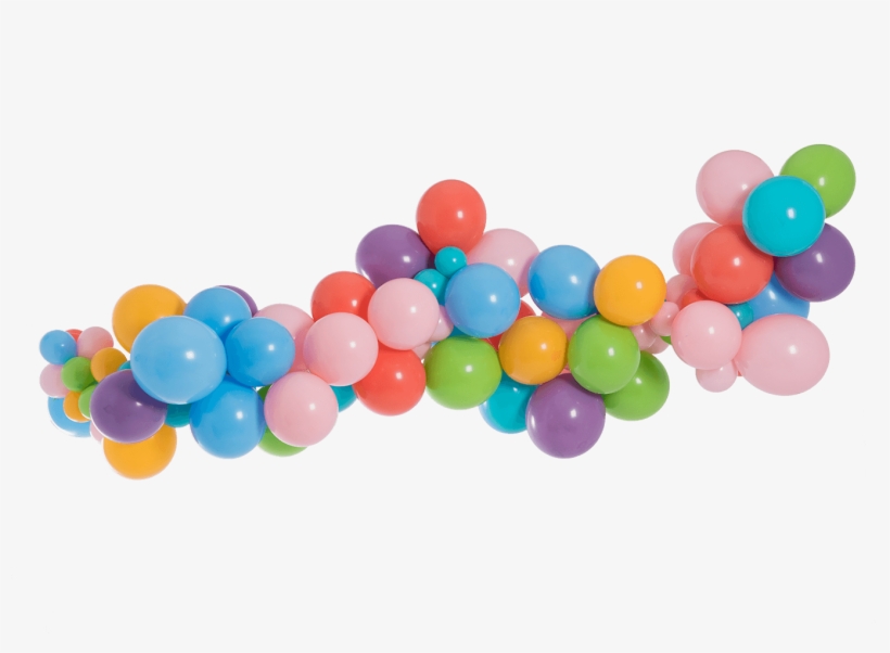 Rainbow Pastel Balloon Garland Kit - Balloon, transparent png #4135164