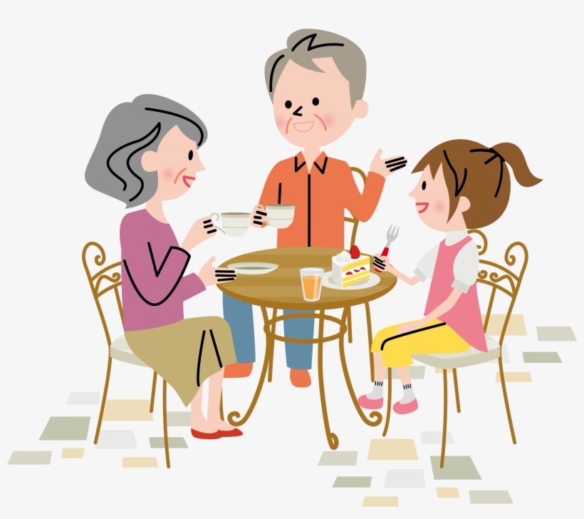 Banner Library Download Cafe Vector Girl Art - Cartoon People Cafe Png, transparent png #4135168