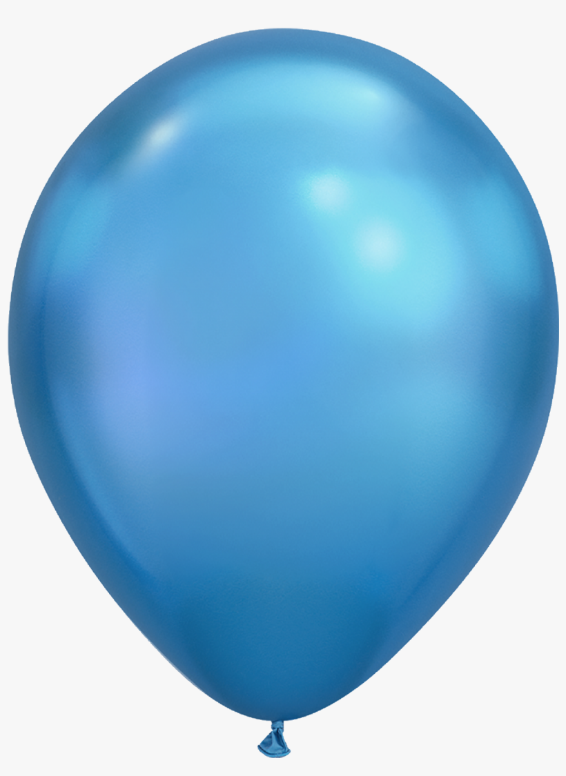 Chrome Blue - Single Blue Balloon Png, transparent png #4135330