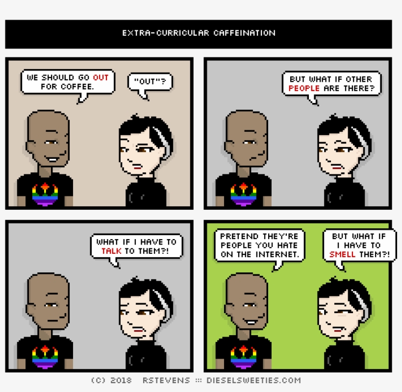 The Fear Of Public Coffee Consumption - Wil Wheaton Glug Glug Glug, transparent png #4135333