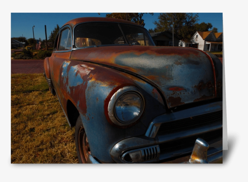 Rusty Car Greeting Card - Rusty Car Photography, transparent png #4135595