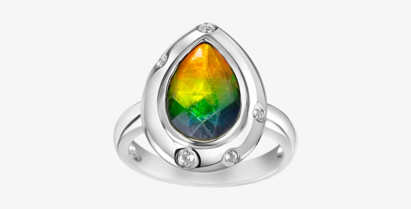 Nora Sterling Silver Topaz Ring By Korite Ammolite - Korite, transparent png #4135798