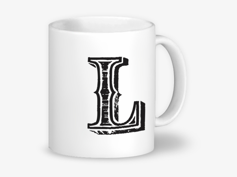 Caneca Monograma L - Letter, transparent png #4136268