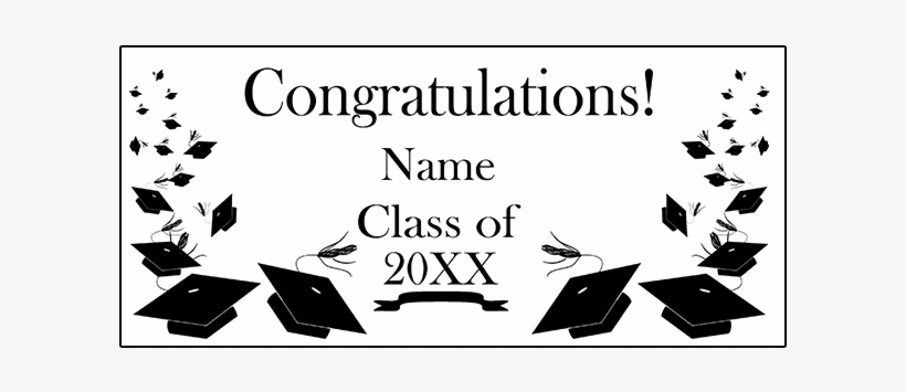 Click For Larger Picture Of Personalized Black Mortarboard - Burgundy Mortarboard Grad Door Banner, transparent png #4136875