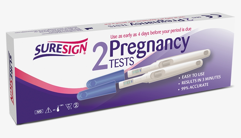 Suresign Midstream Pregnancy Test - Ciga Healthcare Pregnancy Test, transparent png #4137083