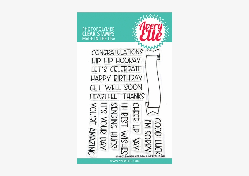 Ae Banner Bits - Avery Elle Clear Stamps - Wood You?, transparent png #4137220
