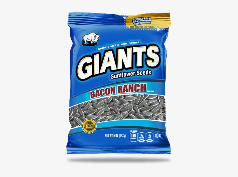 Bacon Ranch Flavored Sunflower Seeds - Bacon Ranch Flavored Giants Sunflower Seeds By Giants, transparent png #4137282