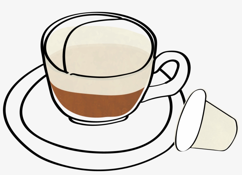 Caffe Latte Pods - Line Art, transparent png #4137679