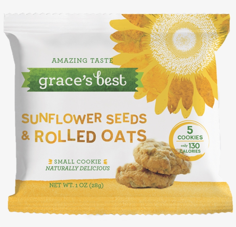 Grace's Best Natural Gourmet Sunflower Seed Cookies - Cookie, transparent png #4137846