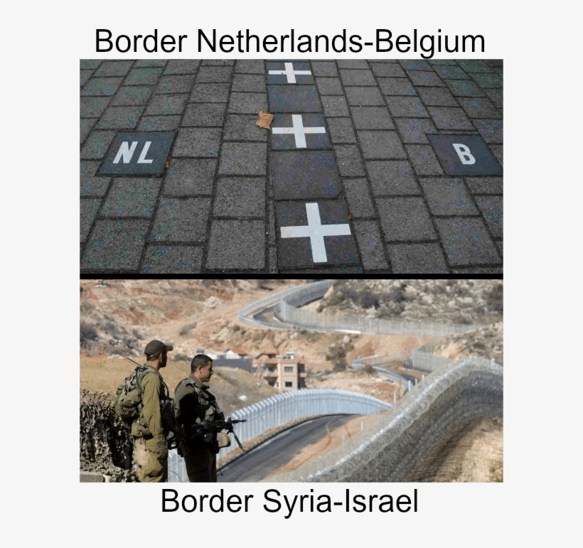 Borders With Text - Syria Border With Israel, transparent png #4137872