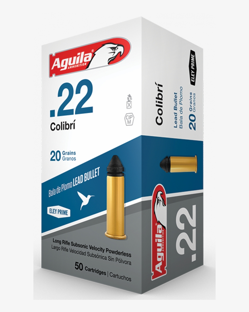 Aguila 1b222337 Colibri 22 Long Rifle 20 Gr Colibri - 20grain .22, transparent png #4138013