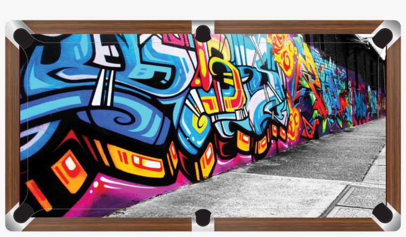 Graffiti Street Custom Made Printed Pool Snooker Billiard - Hip Hop, transparent png #4138775