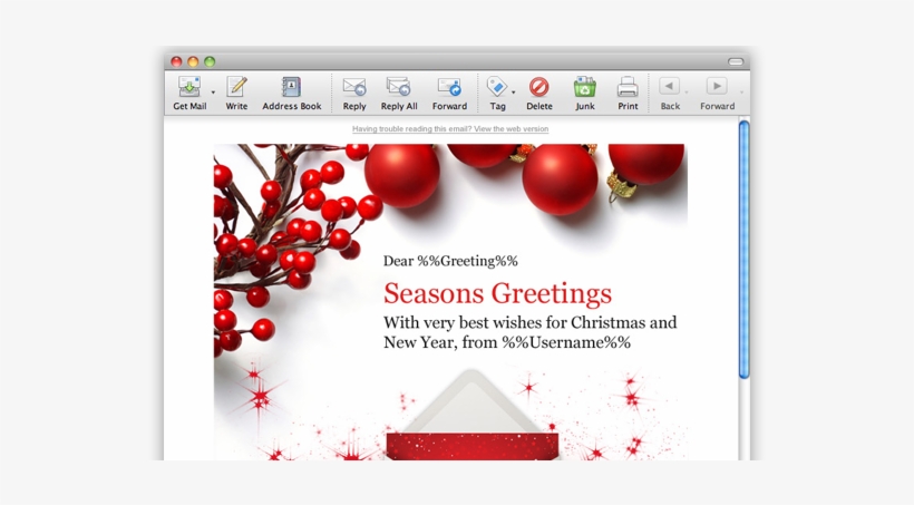 12 Outlook Email Signature Templates Samples Examples - Email Marketing Christmas Greeting, transparent png #4139124