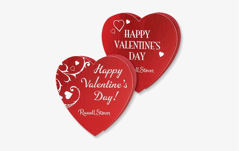 Russel Stover Assorted Chocolates Red Foil Heart Gift - Russell Stover Chocolates, Assorted, Happy Valentine's, transparent png #4139224