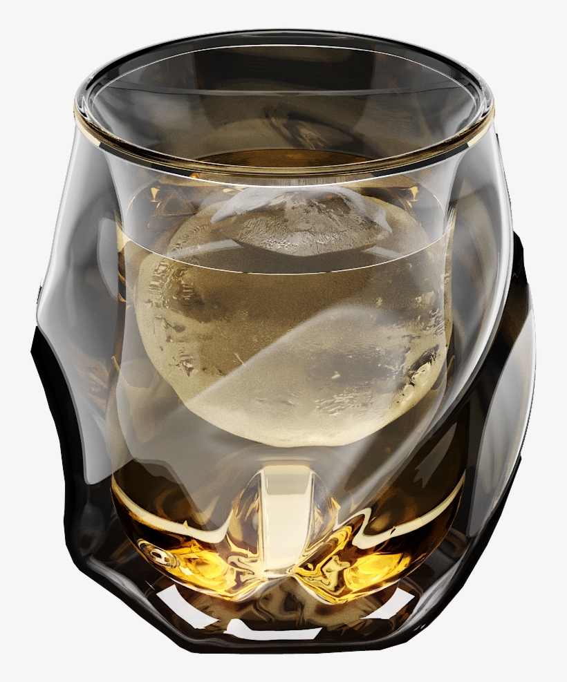 2x Individually Handmade, Hand-blown, Borosilicate - Decanter, transparent png #4139359