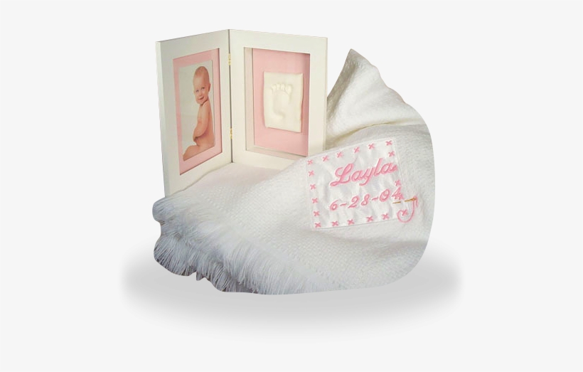 Blanket And A Keepsake Frame For A Baby Girl Personalized - Baby Gift Creations Baby Keepsake Blanket & Frame, transparent png #4139581