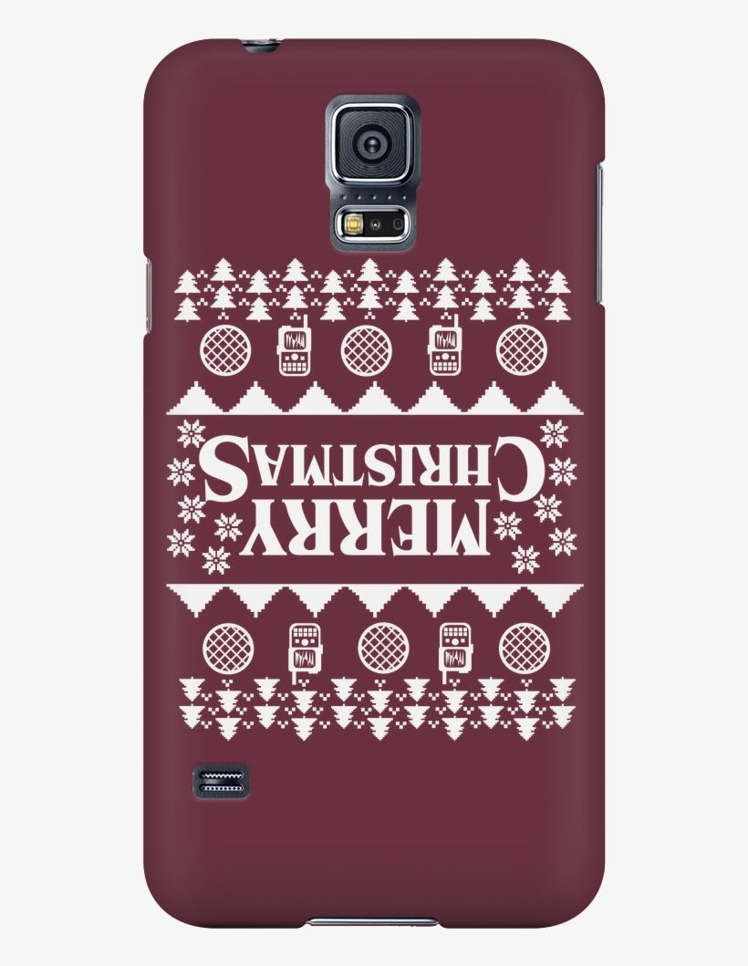 Merry Christmas Fair Isle Stranger Upside Down Things - Sweatshirt, transparent png #4140390