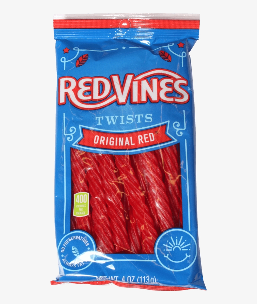 Red Vines Original Red Twists 4oz - Red Vines Black Licorice Sugar Free Vines - 5 Oz. Bag, transparent png #4140783