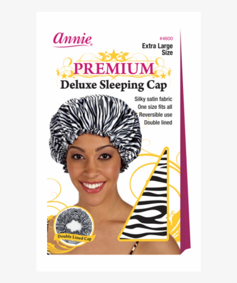 Annie Premium Deluxe Sleeping Cap Zebra Pattern Universal, transparent png #4141089