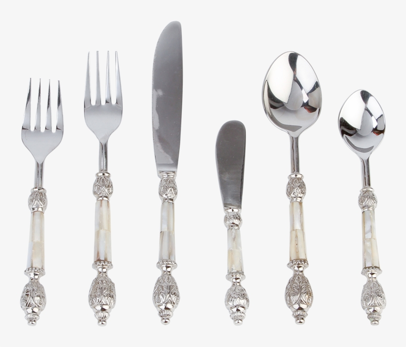 Rental, Flatware, Stainless, Dinner Fork, Dinner Knife, - Spoon, transparent png #4141248