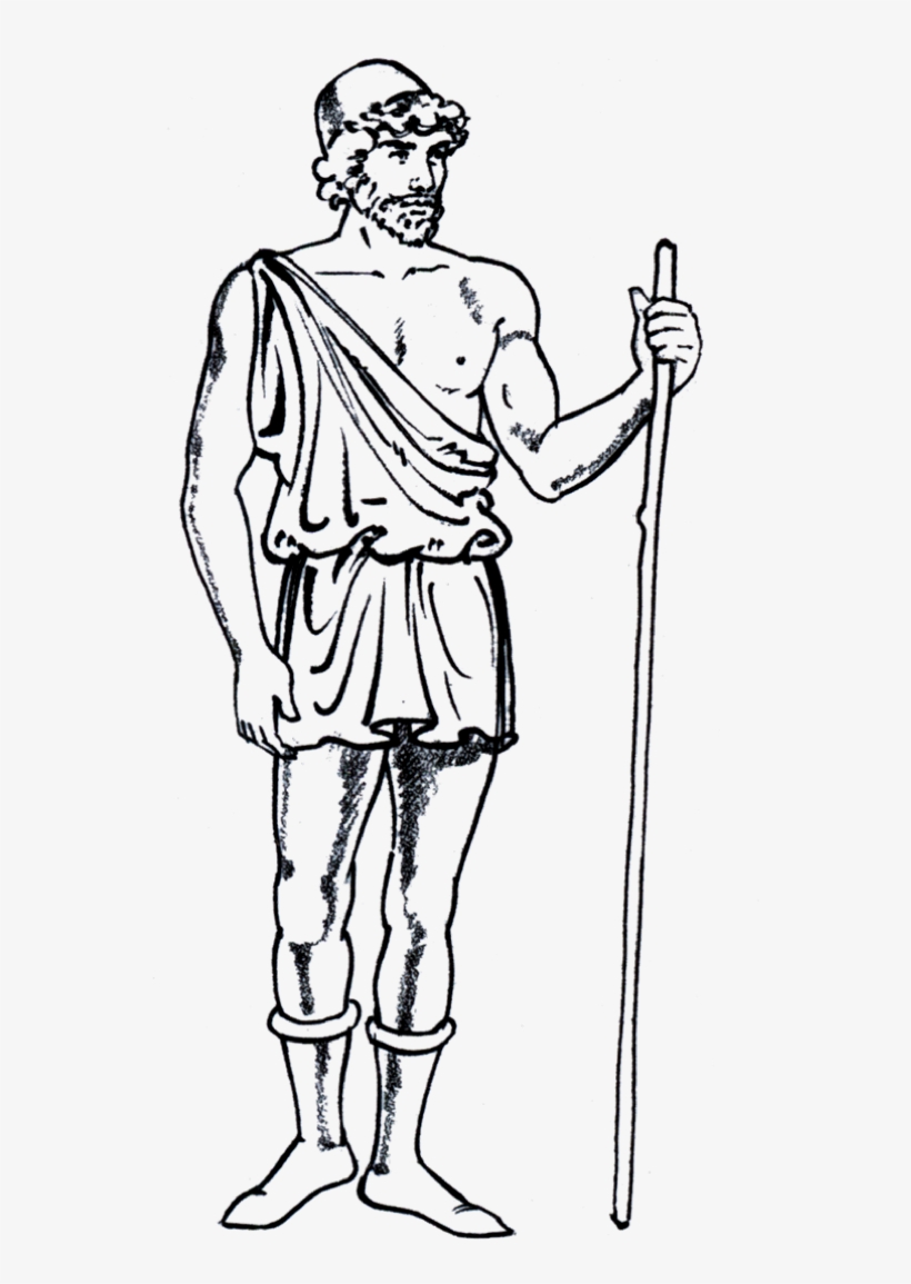 Ancient Greek Man Drawing, transparent png #4141554