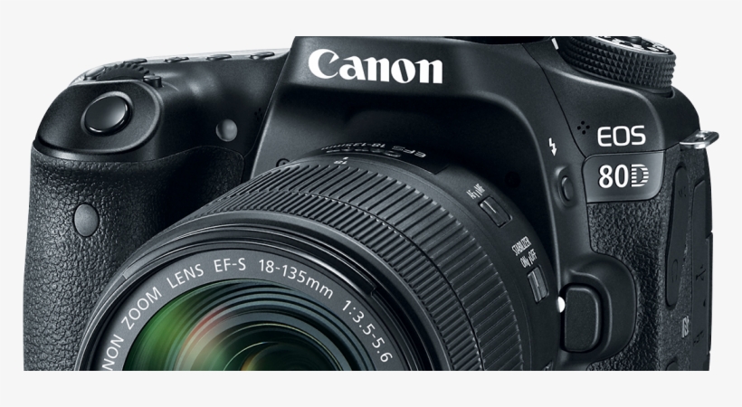 120 - Canon 80d Dslr With 18-135mm Is Usm Lens, transparent png #4141622
