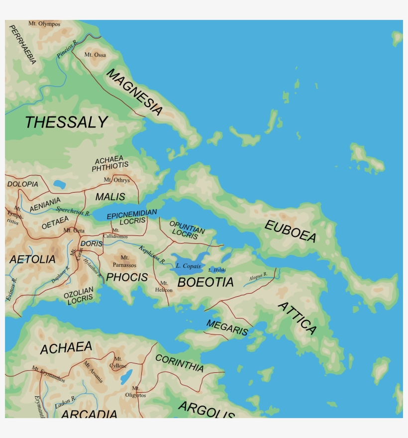 Ancient Regions Central Greece - Attika Řecko, transparent png #4141797