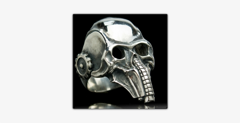 Skull Rings & Biker Jewelry - Biomechanical Alien, transparent png #4141905