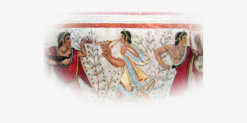 Fresque Des Musiciens Grecques - Etruscans People, transparent png #4141909