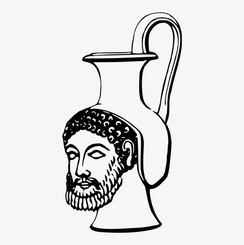 Pottery Of Ancient Greece Vase Ancient Greek Art Trojan - Jug On Head, transparent png #4141930
