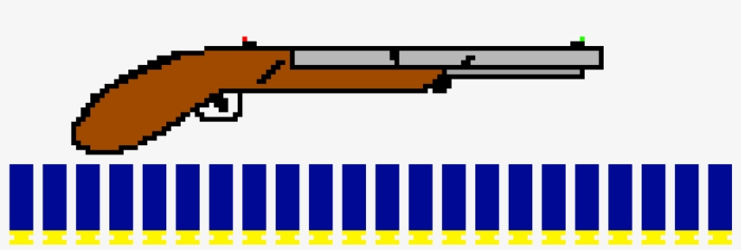 Double Barrel Shotgun W/ Shells - Shotgun, transparent png #4141959