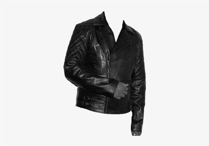 Men's Black Classic Diamond Biker Motorcycle Quilted - Motorcycle, transparent png #4142057