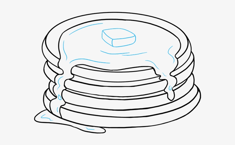 How To Draw Pancakes - Drawing, transparent png #4142234