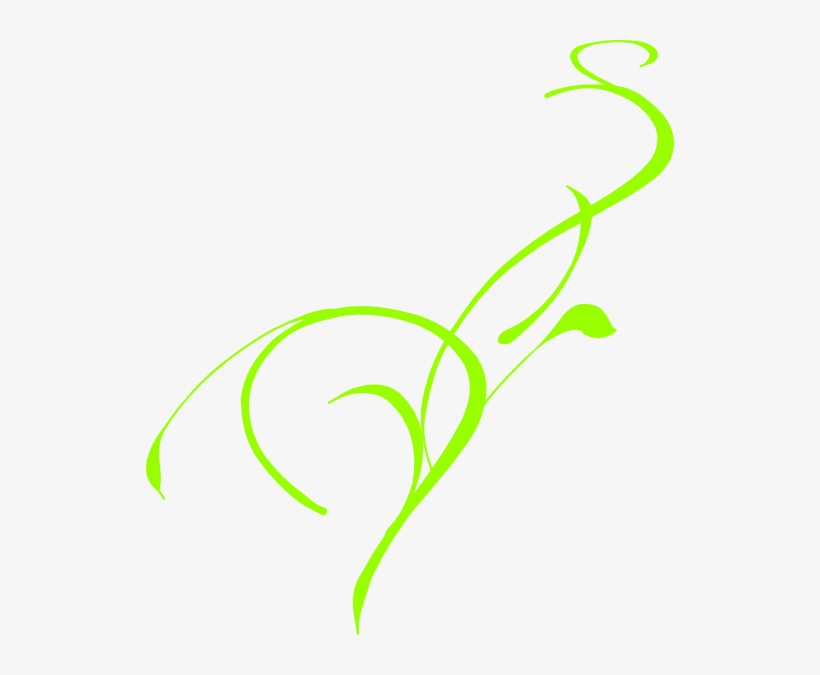 How To Set Use Scroll Floral 7fff00 Green Missing Leaf - Vine Clip Art, transparent png #4142313