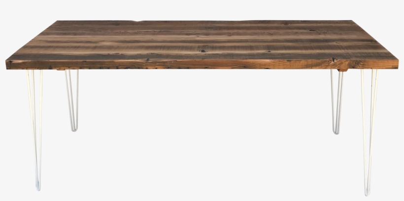 Old Growth Reclaimed Wood Table With Hairpin Legs - Table, transparent png #4142858