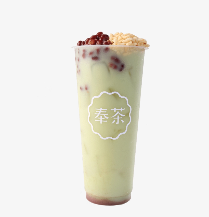 Matcha Red Bean Milk Tea - Feng Cha, transparent png #4143238