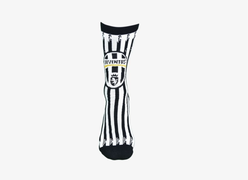 Juventus Socks Black/white Vertical Stripes Crew 9-13 - Sock, transparent png #4143884